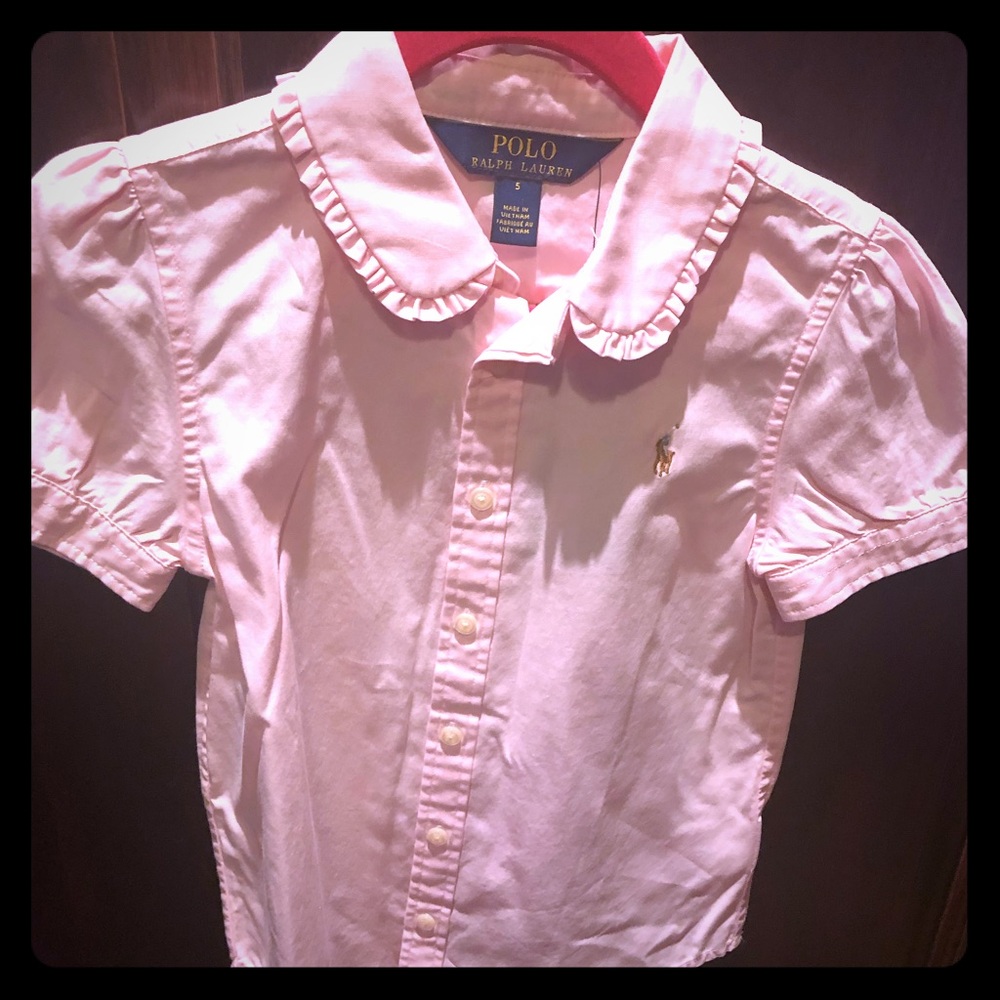 Ralph Lauren Oxford shirt - pink girls size 5